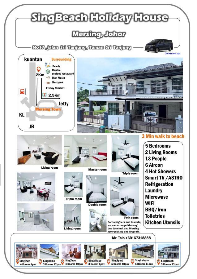 Singbeach Holiday House Mersing Exteriér fotografie